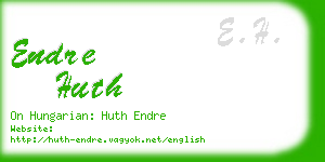 endre huth business card